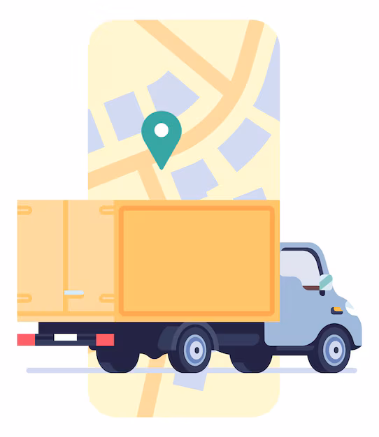 Illustration camion de livraison